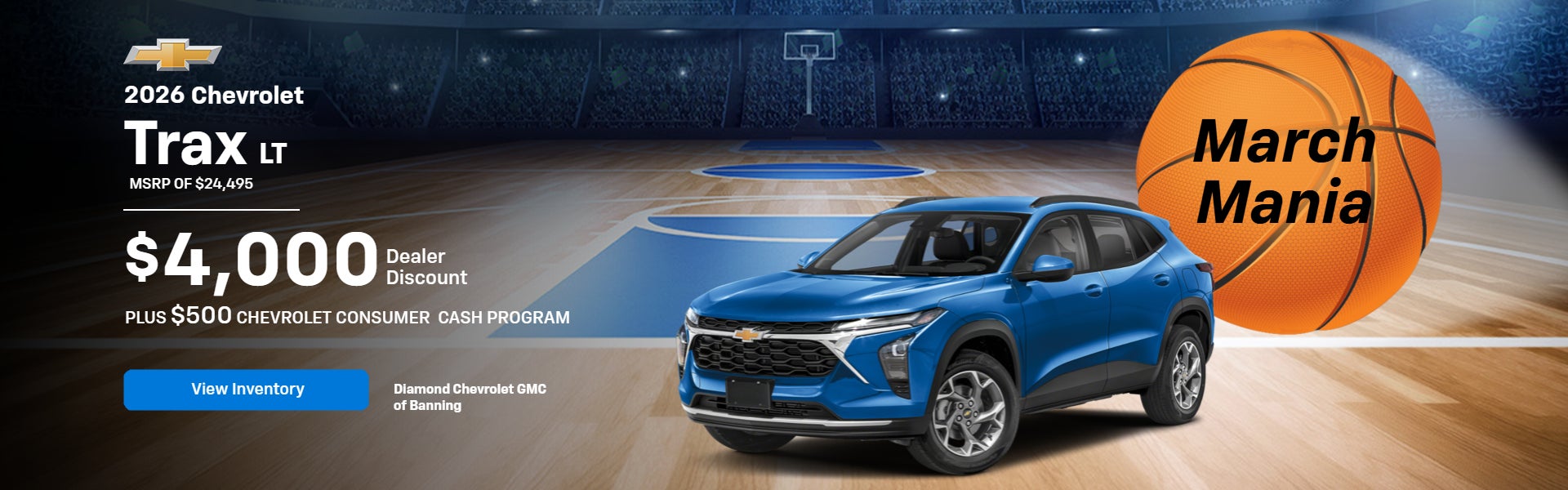 2026 CHEVROLET TRAX LT MSRP OF 24495 